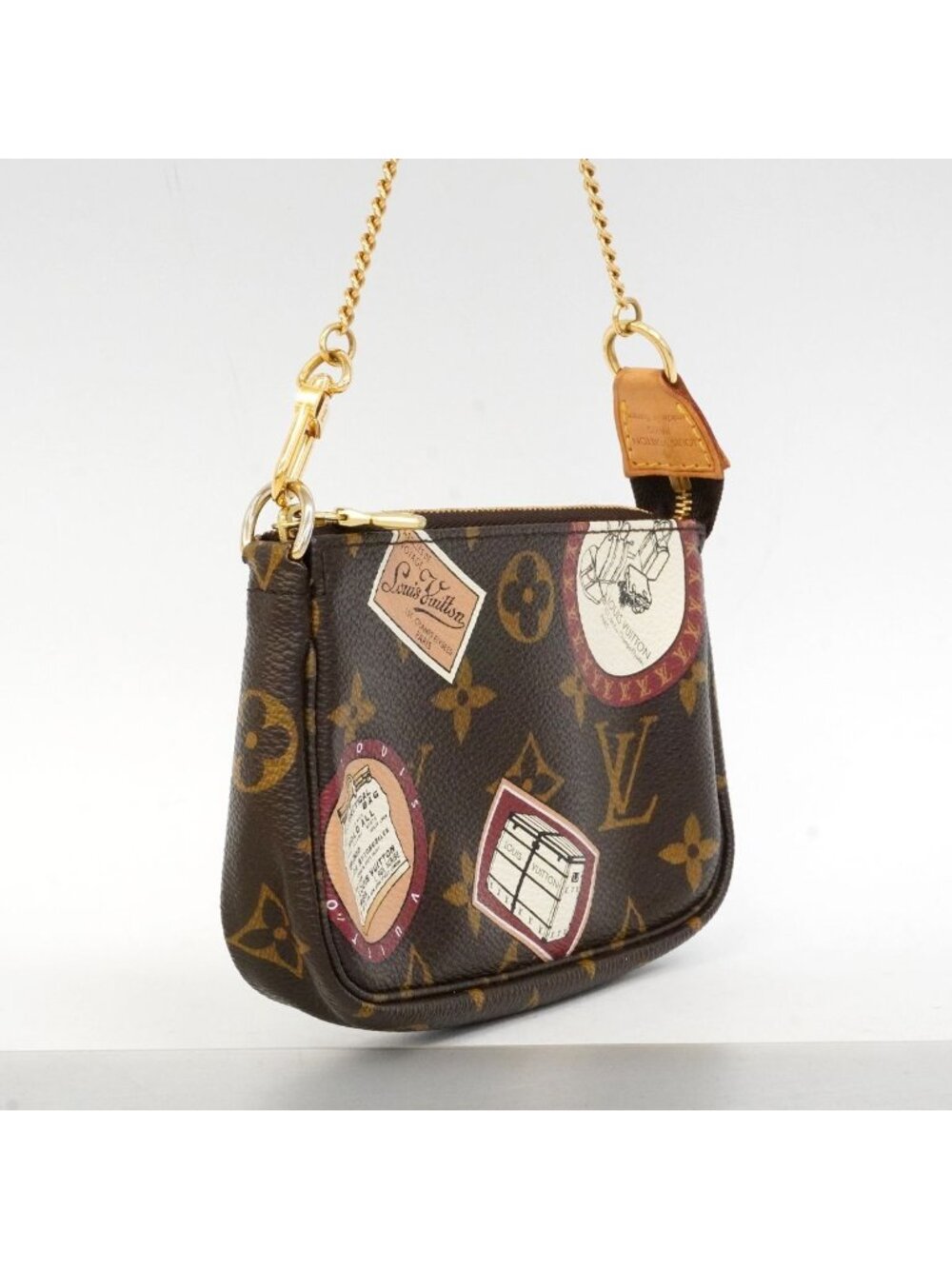 Louis Vuitton Pouch Monogram Patch Mini Pochette Accessoires Brown Multicolor - Picture 2 of 8